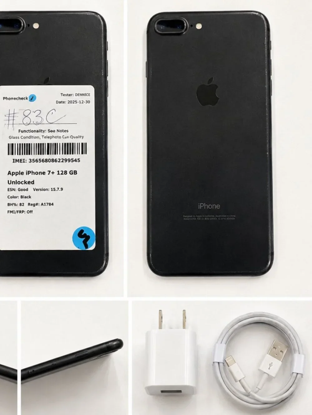Apple iPhone 7 Plus 128GB Unlocked Black (#8 BC)